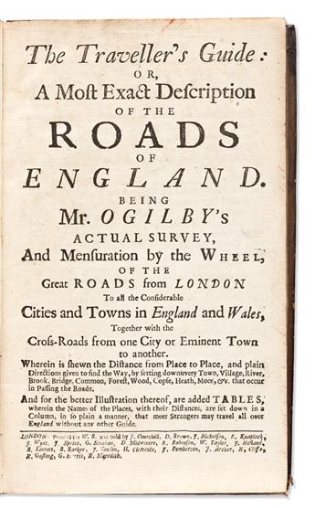 [Travel] Ogilby, John (1600-1676) The Travellers Guide: or a Most Exact Description of the Roads of England.